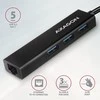 „Axagon HMC-GL3A SuperSpeed USB-C“ šakotuvas + gigabito LAN jungtis