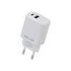 Beline Laidinis įkroviklis 1x USB-C + 1x USB 20W baltos spalvos (only head) PD 3.0 + QC 3.0 BLN2CW20