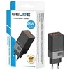 Beline laidinis įkroviklis 2x USB-C + 1x USB 65Wjuodos spalvos/juodos spalvos (head only) PD 3.0 + QC 3.0 BLN3CB65 GaN