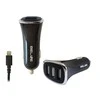 Beline automobilinis įkroviklis 3xUSB + lightning 4A juodos spalvos iPhone 5/6/7/8/X/Xs/Xr