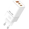 Beline įkroviklis 2x USB-C + 1x USB 65W baltos spalvos (tik antgalis) PD 3.0 + QC 3.0 BLN3CW65 GaN