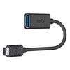 Belkin F2CU036BTBLK USB-C - USB-A 0.14m juoda M/F
