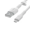 Belkin CAA008bt2MWH Boost Charge USB-A - žaibo silikonas 2,0 m balta