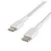 BELKIN BRAIDED USB-C TO USB-C CABLE,1M, Baltas