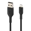 USB kabelis Belkin Boost Charge Braided USB-A to Lightning 1.0m juodas