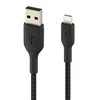 USB kabelis Belkin Boost Charge Braided USB-A to Lightning 1.0m juodas