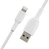 USB kabelis Belkin Boost Charge Braided USB-A to Lightning 1.0m baltas