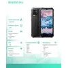 Blackview Rugged BV4800Pro LTE 6.56" HD+IPS 720x1612 60Hz GORILLA GLASS 5 T606 Aštuonių branduolių 1.6GHz 4GB/128GB KAMERA Priekinė 8MP Galinė 16MP+2MP 5180mAh Android 15 5180mAh Be įkroviklio Juodas