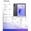 Planšetė „Blackview Tab 16 Pro“ 8/256 GB, 11 colių FHD+ 1200x1920 IPS, aštuonių branduolių 2 GHz procesorius, 8 MP priekinė / 13 MP galinė kamera, 7700 mAh baterija, be įkrovimo, USB Type-C, „Android 14“, SD kortelės lizdas, pilkas