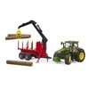 Komplektas Bruder John Deere 7R 350 su miško priekaba