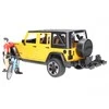 BRUDER automobilis Jeep Wrangler ir dviratininkas su kalnų dviračiu, 02543