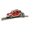 BRUDER 1:16 Jeep Wrangler gaisrinės automobilis su ugniagesiu, 02528