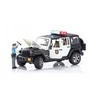 BRUDER policijos džipas Wrangler, su policininku ir priedais, 2526