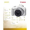 „Canon“ | EOS R50 WH + RF-S 18-45mm F4.5-6.3 IS STM (SIP) | 24,2 megapikselių | Vaizdo stabilizatorius | ISO jautrumas (maks.) 32000 | Ekrano įstrižainė 2,95 colio | „Wi-Fi“ | Vaizdo įrašymas | Automatinis, rankinis | CMOS | Baltas