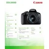 Canon EOS 2000D 18-55 III EU26 SLR fotoaparatų komplektas, megapikselis 24,1 MP, ISO 12800, Ekrano įstrižainė 3,0 ", Wi-Fi, vaizdo įrašymas, APS-C, Juodos spalvos
