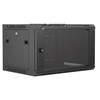 CAYMON 19" 6 vienetų rack spintelė - 450 mm (gylis), nuimama galinė panelė, juoda