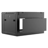 CAYMON 19" 6 vienetų rack spintelė - 450 mm (gylis), nuimama galinė panelė, juoda