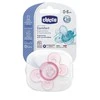 CHICCO Ortodontinis žindukas PHYSIO COMFORT su sterilizavimo dėklu, 0-6M, Iš "Mum effect" silikono