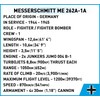 Cobi HC WWII 5721 Samolot Messerschmitt ME 262A-1A 390 kl.