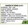COBI konstruktorius Panzer VI Tiger 131, 1:28, 1275 detalių tankas