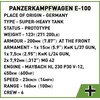 COBI - Konstruktorius Panzerkampfwagen E-100, 1/28, 2572