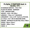 Cobi Pz.Kpfw. V Panther Ausf. A modelis iš 1152 detalių