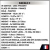 Cobi Dassault Rafale C konstravimo rinkinys iš 551 detalės