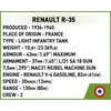 Maketas - COBI - RENAULT R-35 - Plastikas - Vaikams nuo 6 metų - Interjeras
