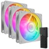 Kompiuterio Ventiliatorių Rinkinys - Cooler Master Mobius 120P ARGB 3-vnt. Baltos Spalvos Leidimas