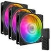 Procesoriaus Aušintuvų Rinkinys - Cooler Master Mobius 120P ARGB 3 Vnt. Juodas