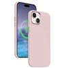 Crong Color Cover LUX Magnetic - Dėklas iPhone 15 Plus MagSafe (rožinis)