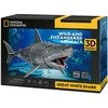CubicFun „Cubic Fun“ 3D dėlionė, 78 detalės, didysis baltasis ryklys