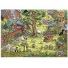 Dėlionė Heye Puzzle 1000 el. Koty Simona, Zabawy w ogrodzie (Puzzle+plakat) Heye