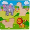 Smily Play Smily Play Dėlionė Medinis zoologijos sodas 4 el