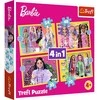 TREFL BARBIE 4 dėlionių rinkinys