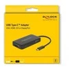 DLC DeLOCK 63929 knyginių kompiuterių dokas / jungčių replikatorius USB 2.0 Type-C Juoda