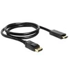 Delock Cable DisplayPort 1.1 vyriškas > Didelės spartos HDMI-A vyriškas pasyvus 1 m juodas
