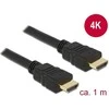 DELOCK Kabelis HDMI A Stecker > HDMI A Stecker Didelės spartos su Ethernet 4K 1,0 m