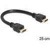 DELOCK kabelis didelės spartos HDMI Ethernet – 25 cm vyriškas / vyriškas