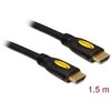 DELOCK laidas didelės spartos HDMI su eternetu – HDMI-A kištukas > HDMI-A kištukas 4K 1,5 m