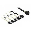 KABELIS SAS MINI HD SFF-8643(M)->4X SATA 7 PIN(F) 0.5M JEDNOWSTĘGOWY DELOCK