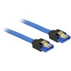 DELOCK Cable SATA 6 Gb/s lizdas tiesus > SATA lizdas tiesus 50cm mėlynas su auksiniais spaustukais