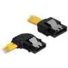 DELOCK Cable SATA 30cm geltonas kairysis/tiesus metalinis