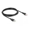 Delock Brūkšninio kodo skaitytuvo kabelis RJ50(M)->USB-A(M) 1,5M JUODA DELOCK