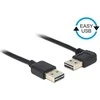 DELOCK kabelis EASY-USB 2.0 A tipo kištukas > EASY-USB 2.0 Type-A vyriškas kampas į kairę / dešinę 0,5 m
