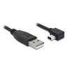 DELOCK kabelis USB 2.0-A kištukas > USB mini-B 5 kontaktų vyriškas kampinis 0,5 m