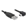 DELOCK kabelis USB 2.0-A kištukas > USB mini-B 5 kontaktų vyriškas kampinis 0,5 m