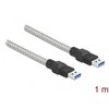 DELOCK USB 3.2 Gen 1 A tipo kištukinis kabelis su metaliniu apvalkalu 1 m.