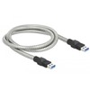 DELOCK USB 3.2 Gen 1 A tipo kištukinis kabelis su metaliniu apvalkalu 1 m.