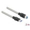 DELOCK USB 3.2 Gen 1 A tipo kištukinis kabelis su B tipo kištuku su metaliniu apvalkalu 2 m